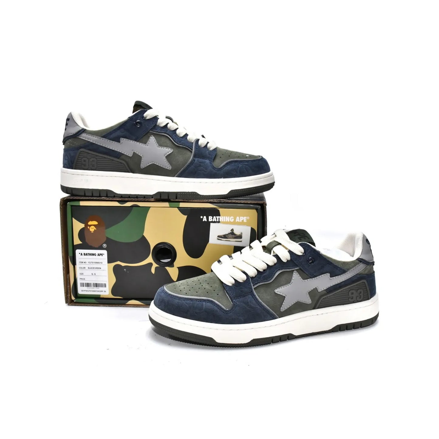 Bape Sneakers ' Blue Army'